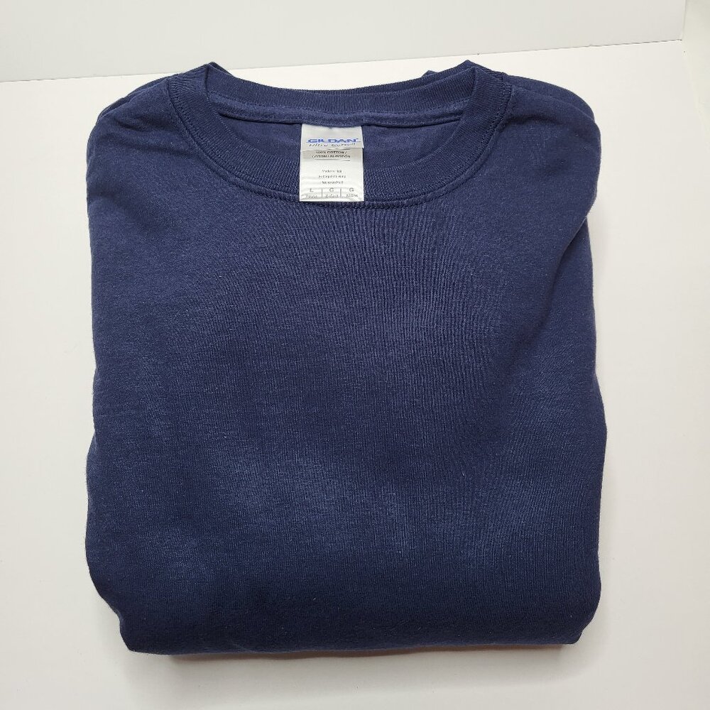 Gildan Ultra Cotton Youth Large Bulk Lot of 10 Navy Blue Shirt New without Tags